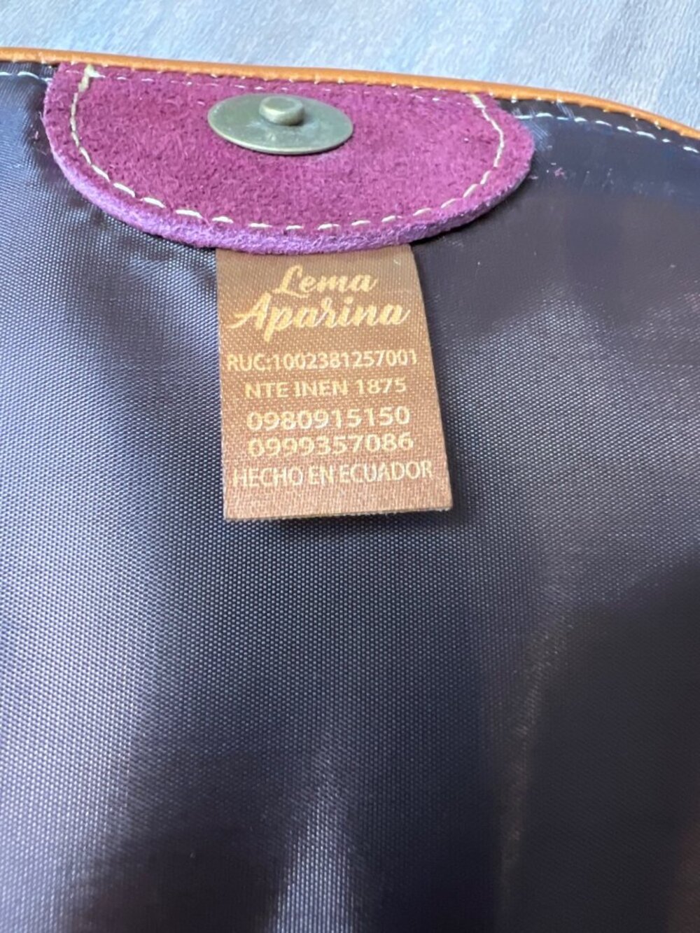 Lema Aparina Embroidered Suede Purse - Picture 7 of 13